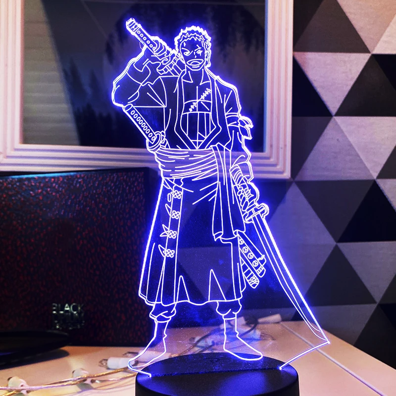 

Night Light Japanese Anime One Piece Nightlight Gift Cool Bedside Table Lamp for Kids Bedroom Decoratio