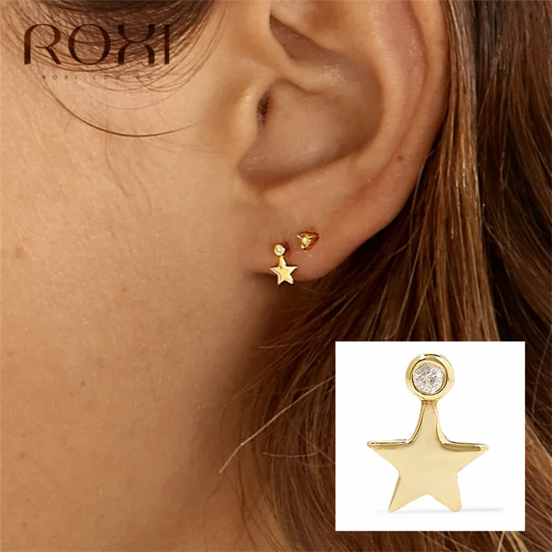 ROXI серьги из стерлингового серебра 925 пробы Простые Модные ювелирные изделия