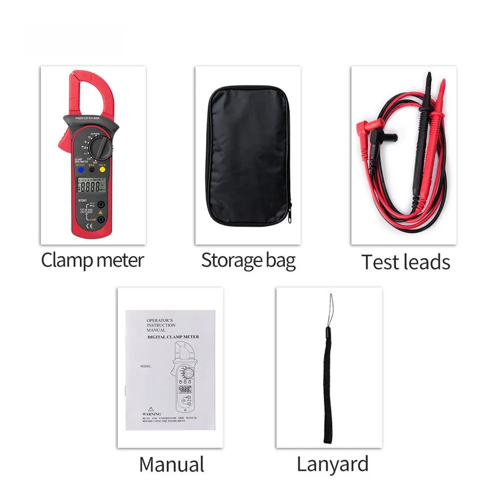 Цифровой мультиметр-зажим ST201 измеритель переменного/постоянного тока