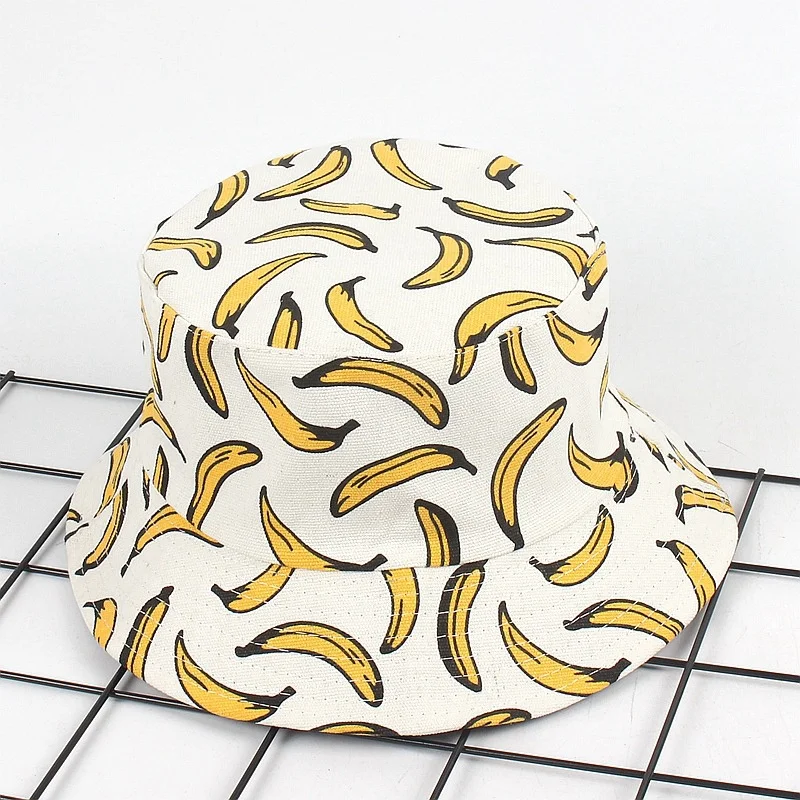 Летняя уличная Панама унисекс летняя кепка с принтом банана Рыбацкая шляпа