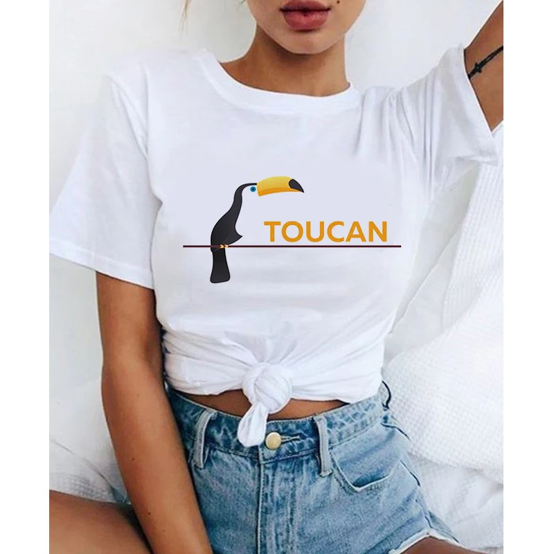 

Women's T-shirt Fashion Top Graphic Female T shirts Clothing Camisas Mujer Funny Cartoon Coutan Print T-shirt