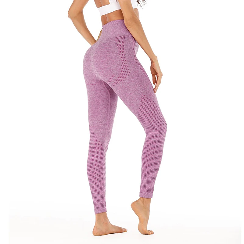Женские Бесшовные Легинсы животик Управление Йога брюки с высокой талией