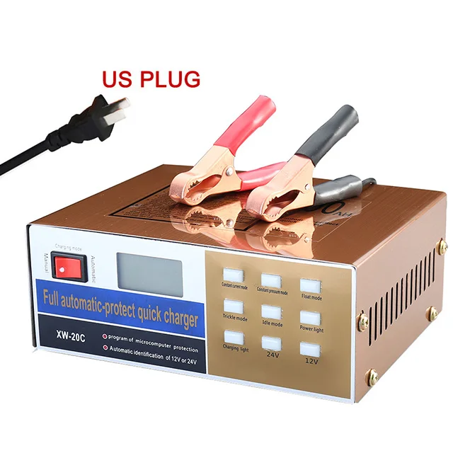 

Car Battery Charger 12v 24v Full Automatic Electric Car Battery Charger Intelligent Pulse Repair Type 100AH for Motorcycle