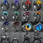 Винтажное ретро кольцо с подвеской от сглаза для мужчин рок змеякрыльяКрестдракончереп Прямая доставка для подарка