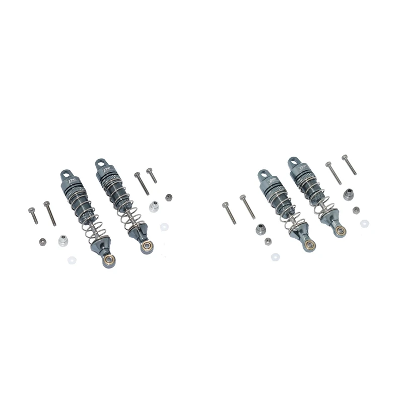 

2 комплекта, металлические задние/передние амортизаторы для LOSI 1/18 Mini-T 2,0 2WD Stadium Truck RC Car Запчасти для модификации, 6