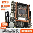 Комплект материнской платы Atermiter X99 D4 с Xeon E5 2620 V3, LGA2011-3 CPU, 2 шт. X 8 ГБ = 16 ГБ, 2666 МГц, DDR4 память REG ECC RAM