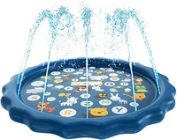 60 inches inflatable swimming pool for kids outdoor shower cool summer lawn games water spray pad happy fun sprinkler toy