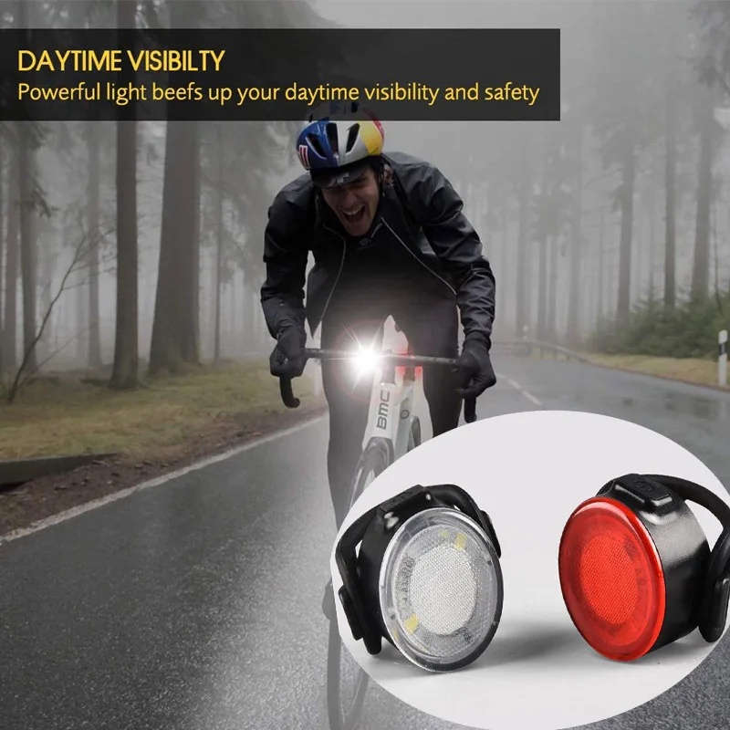 

Bike Rear Lights Mini LED Bicycle Tail Light Helmet Backpack Lights Usb Chargeable IPX6 Waterproof Safety Warning Cycling Light