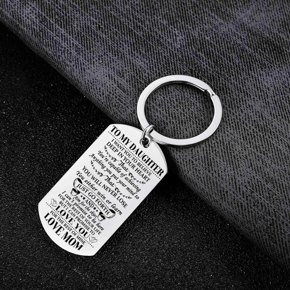 12 шт. для моей дочери брелоки мам из нержавеющей стали брелок с подвесками ключей