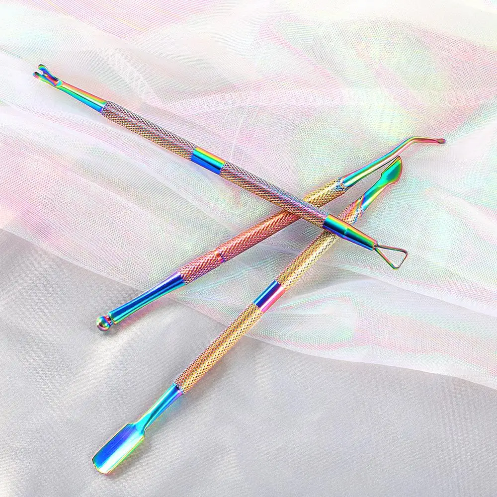 Нержавеющая сталь кутикулы ногтей толкатель УФ гель для дизайна средство снятия