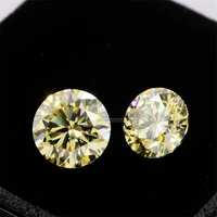 tianyu gems 1 carat fancy light yellow moissanite diamonds 6 5mm round hearts and arrows cut gemstone wholesale for ring jewelry