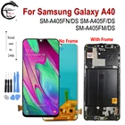 Дисплей A40 для SAMSUNG Galaxy A40 LCD с рамкой A405 SM-A405FNDS A405F A405FM сменный сенсорный экран с цифровым преобразователем в сборе
