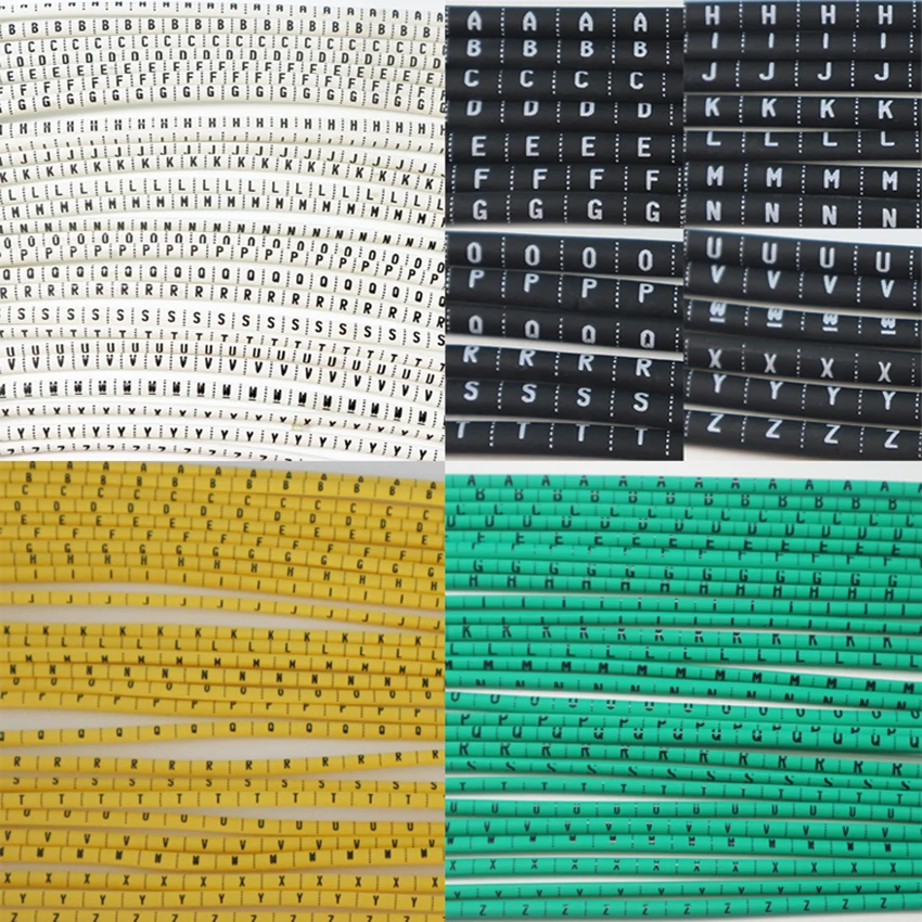

2600PCS/set Plastic heat shrink tubing 3:1 wiht glue cable marker with glue label Wire letter A-Z 1.6-15mm PVC insulation