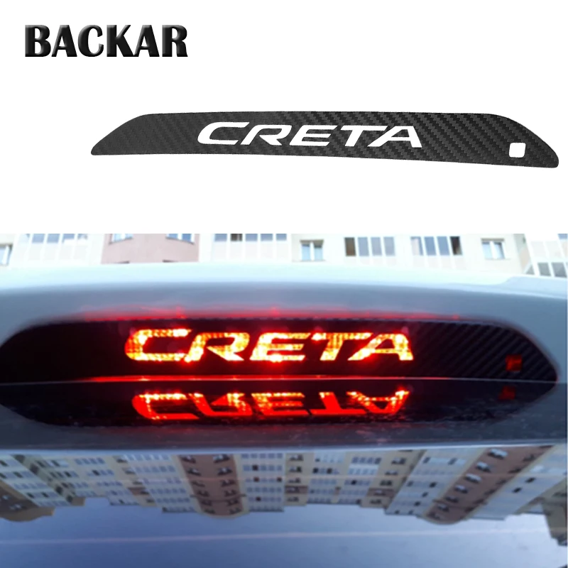 

Стайлинг автомобиля, 3D наклейки из углеродного волокна для Hyundai Creta IX25 2017 2018 2015 2016, аксессуары для стоп-светильник с высоким креплением