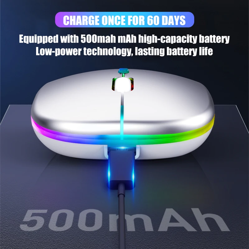 Беспроводная мышь 2 4 ГГц USB RGB Bluetooth-совместимая беспроводная компьютерная