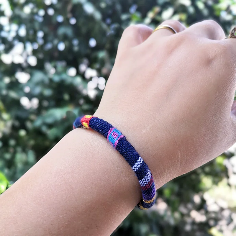 Boho rope Браслеты богемные браслеты с цветочной вышивкой Прямая поставка модный