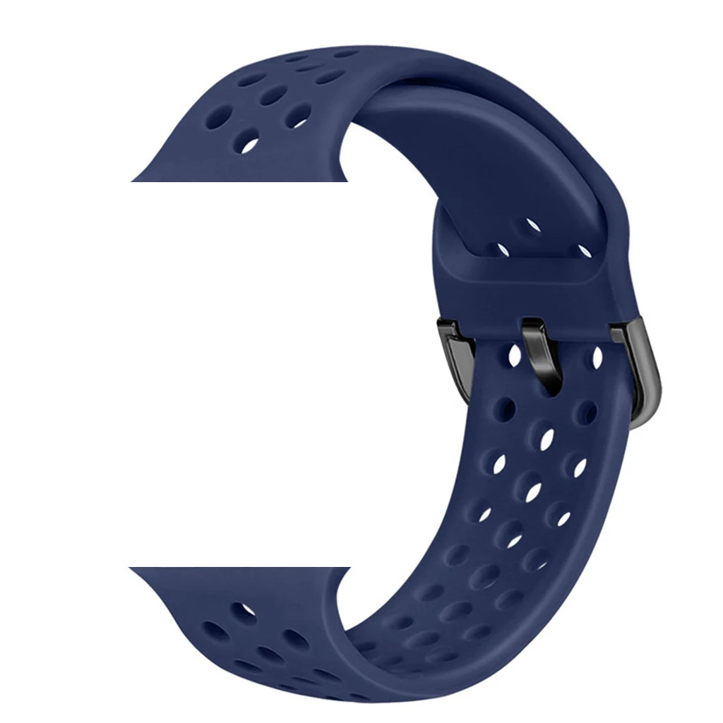 Силиконовый дышащий спортивный бесшовный ремешок для наручных часов apple watch 42/38