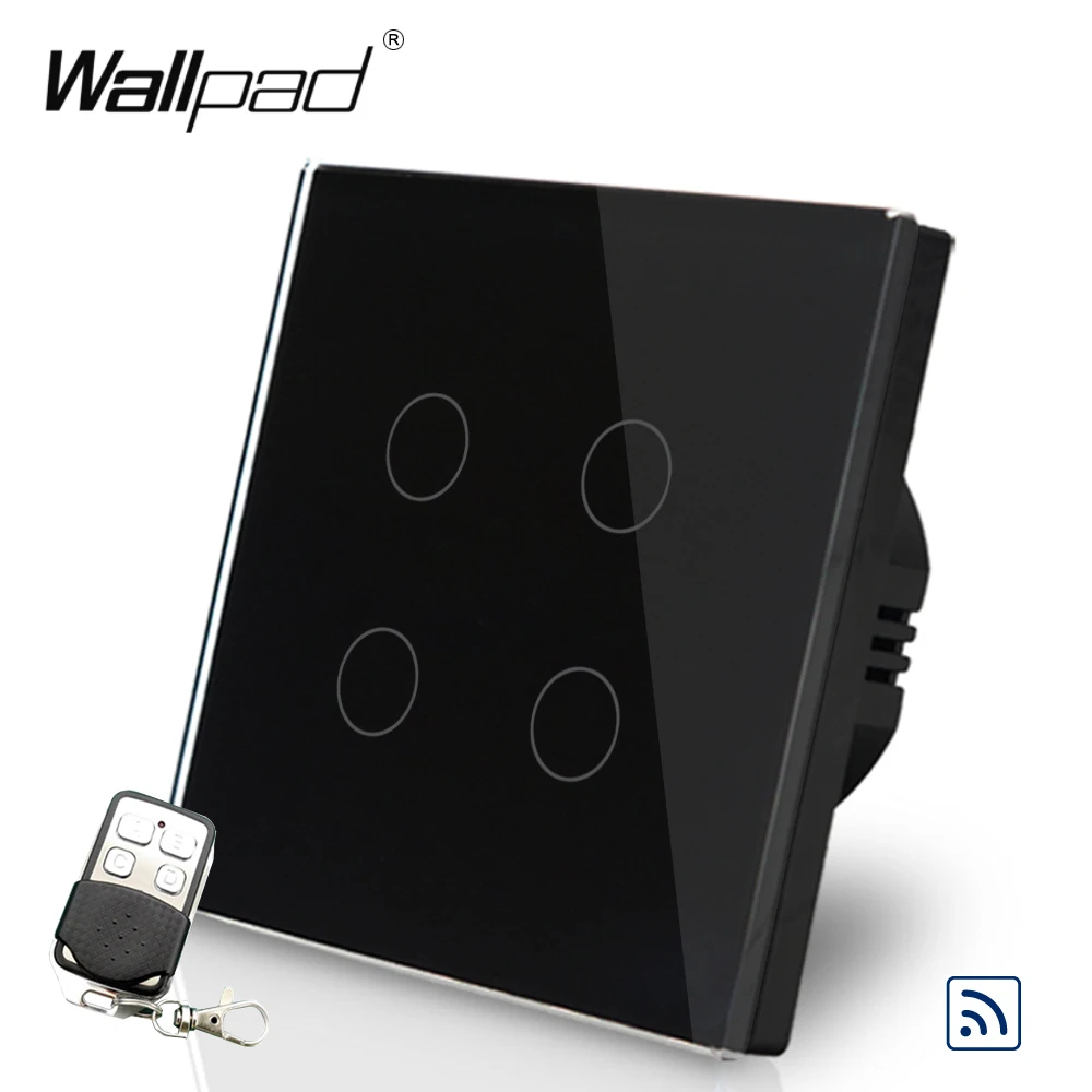 4 х канальный пульт дистанционного управления 110 250 В Wallpad из закаленного стекла