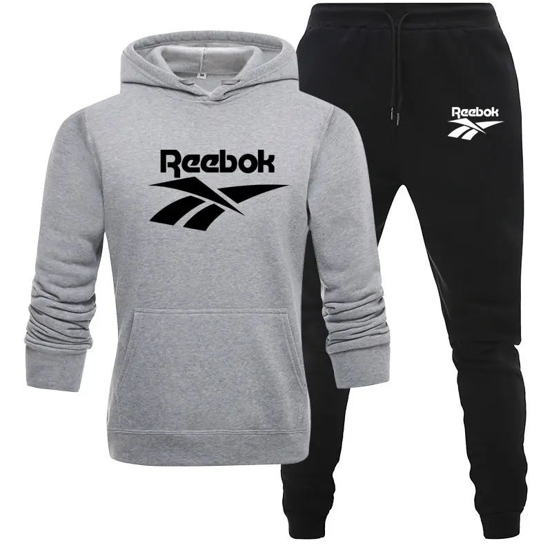 

Mens Winter Clothing Sets Hooded Printed Zipper Fleece Sweatshirt Casual Sports Sweatpants Tracksuits 2021 New