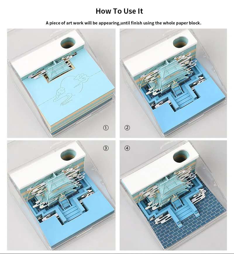 160 листов записная книжка omoshiking 3D наклейки сказочный дворец скрапбукинг
