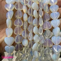 synthetic opal stone spacer loose beads high quality 14mm smooth heart shape diy gem jewelry making accessories 27pcs a4358