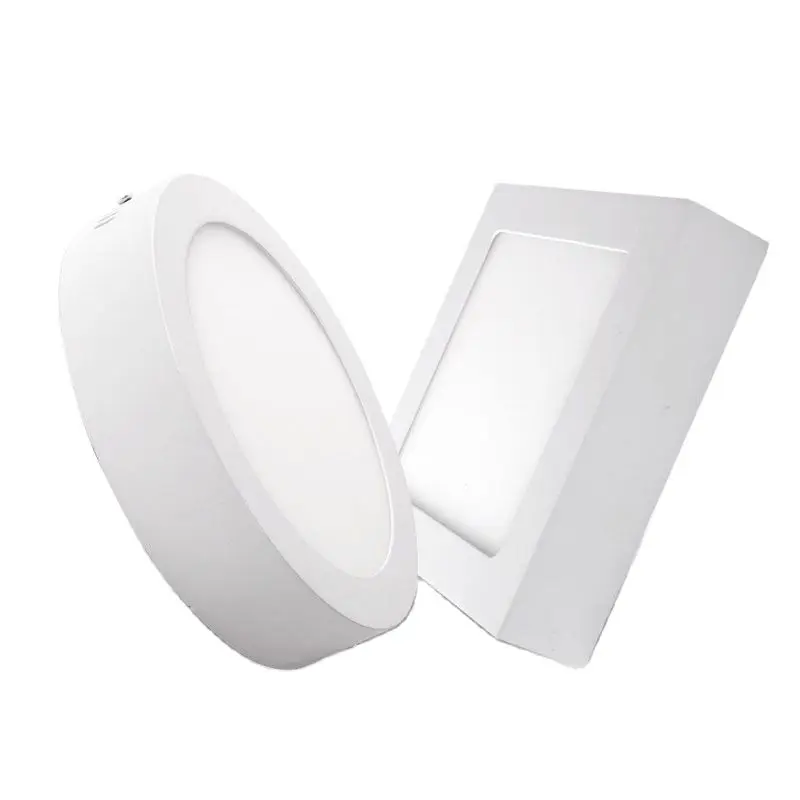 

Светодиодный светильник с регулируемой яркостью, Круглый/квадратный потолочный плоский светильник 6W12W18W24W, белый светильник, 110 В, 220 В