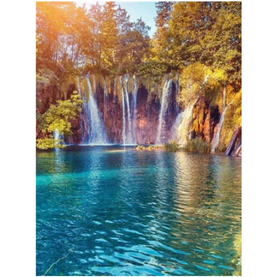 

5D Diamond Embroidery Waterfall Scenery Diamond Painting Kit Full Square/Round Rhinestones Mosaic Home Decoration