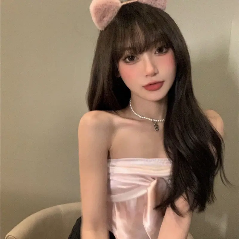 

Short Top 2021 New Seaside Beach Vacation Women 's Sexy Backless Ultra Short Vest Wrapped Chest Hot Girl