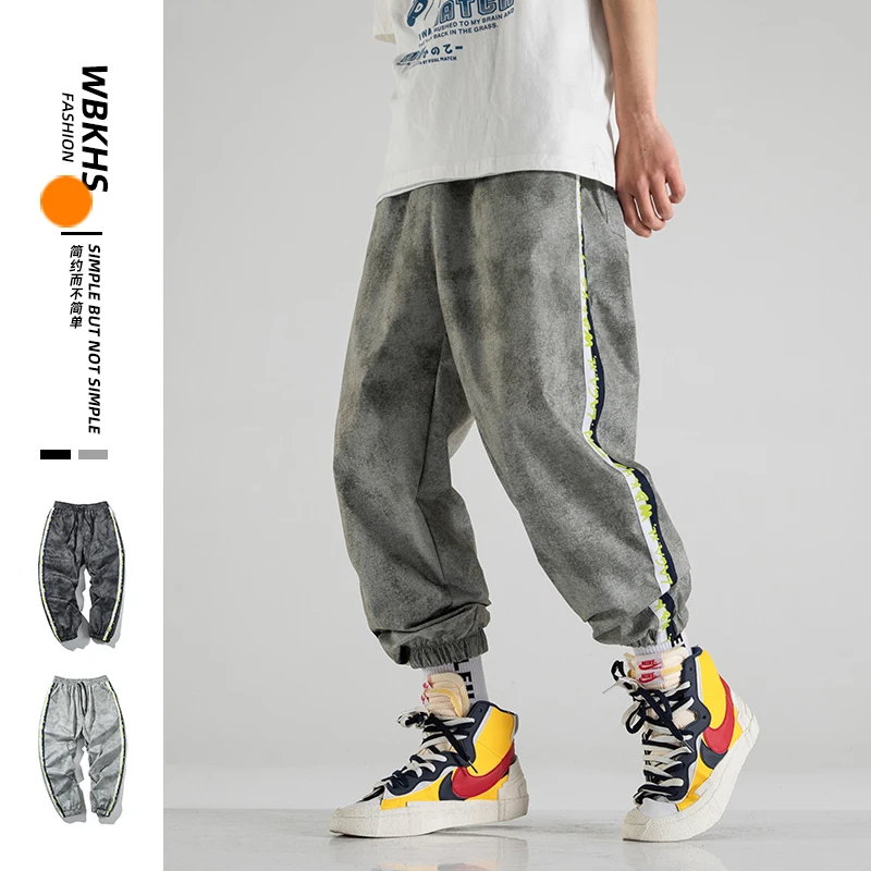 

2021 Spring and Autumn Men Fashion Slacks Belted Harlan Pants