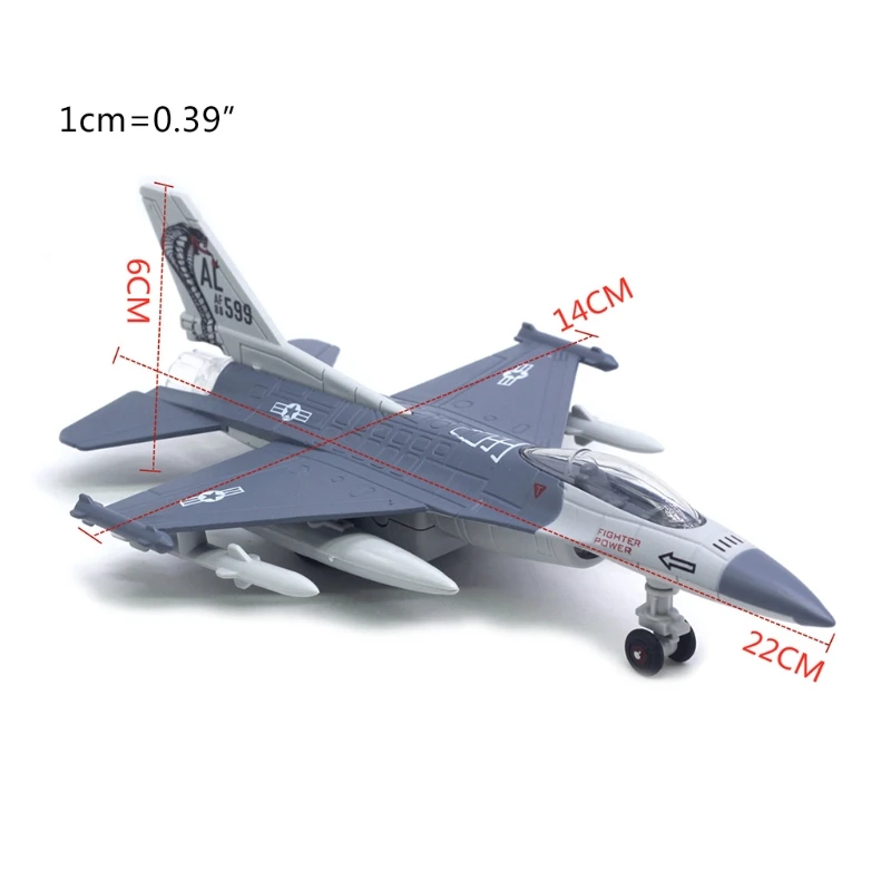 

Engineering Plastic Alloy Aircraft Toy Pull Back Toy with Lighting