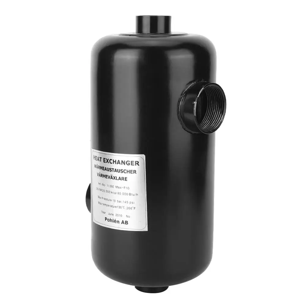 

Swimming Pool Heat Exchanger Water Chiller Heat Pump Water Heater Parts Stainless Steel Liquid Heater Pool Thermostat Equipments