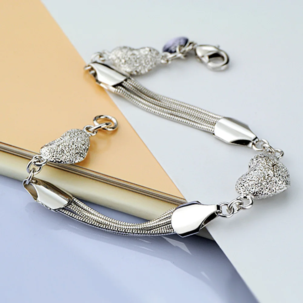 Женский браслет из серебра 925 пробы в стиле панк| |