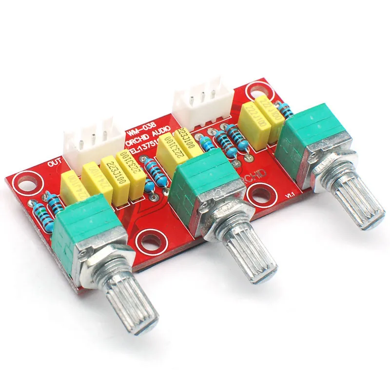 HIFI усилитель пассивный тон плата бас тройной регулятор громкости преампер доска