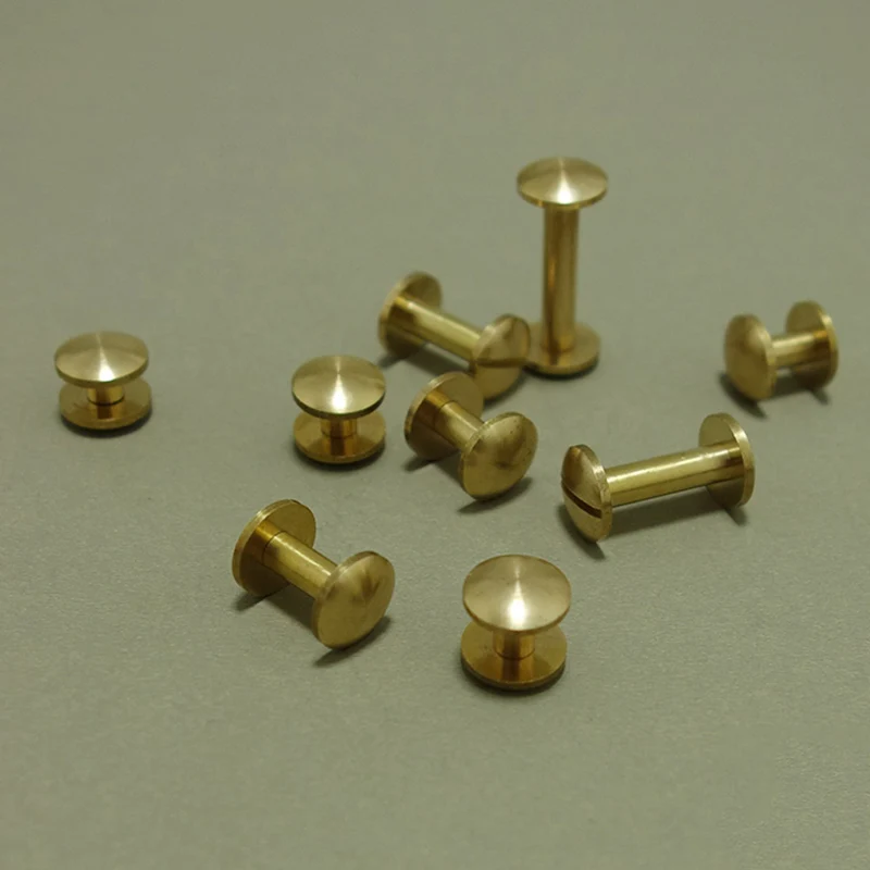 Двойная дуга бумажник сумка латунь ремень винт заклепка Сделай Сам Чикаго крепеж