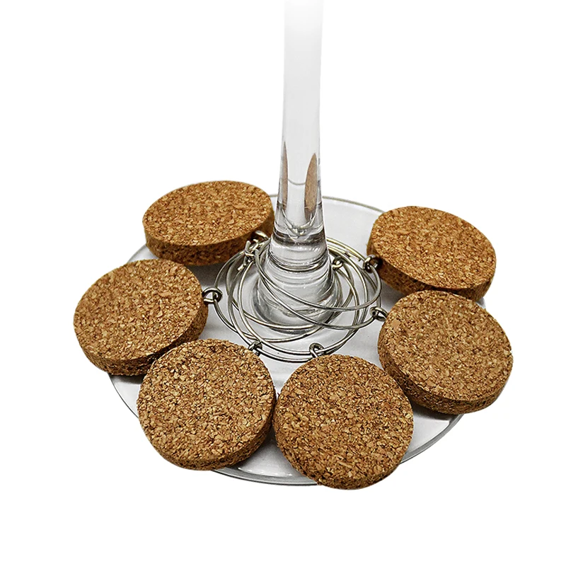 20 шт. пустые кольца подвески из пробки для Винных Бокалов проволочные DIY маркер