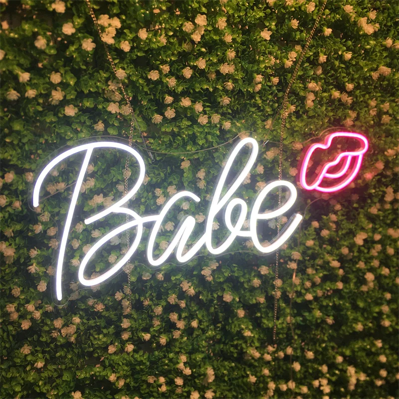

Neon Sign Light Custom Name Letters Babe Wedding Decoration Baby Shower Banner Acrylic 12V Led Lamp Wall Mural Art Party Home