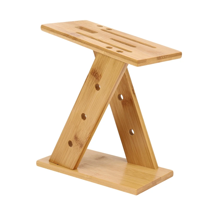 Modern Kitchen Bamboo Tool Holder Knife Rack Portable Creative Z Shape Knives Storage Wood Stand Blocks | Дом и сад