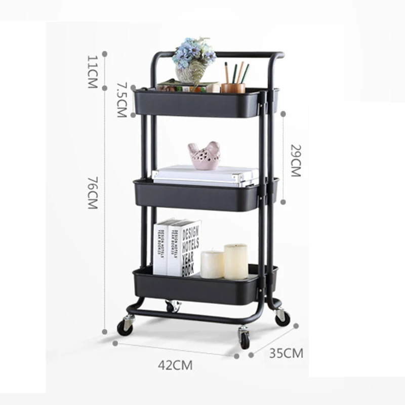 Кухонная мебель 3 уровня тележка для хранения органайзер кухни ванной подвижная