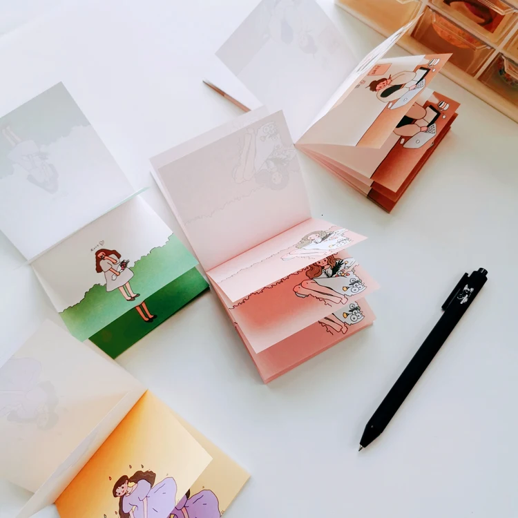 SIXONE 50 листов корейский Ins Urban Girl мультфильм Note бумага в сдержанном стиле без