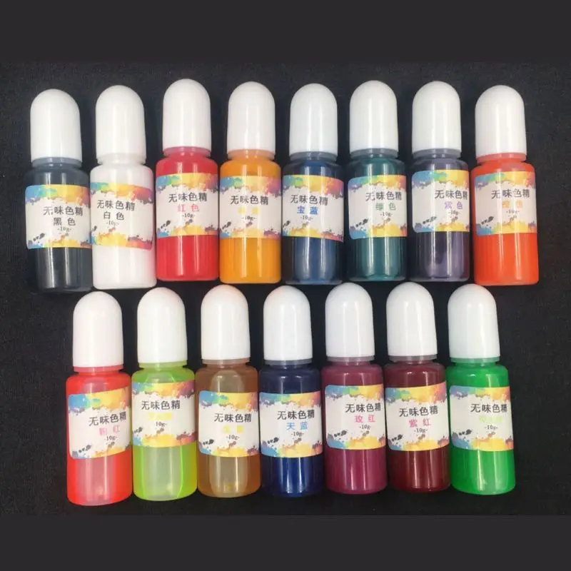 

15 цветов УФ смолы Ультрафиолетового Отверждения жидкий пигмент краситель для изготовления ювелирных изделий