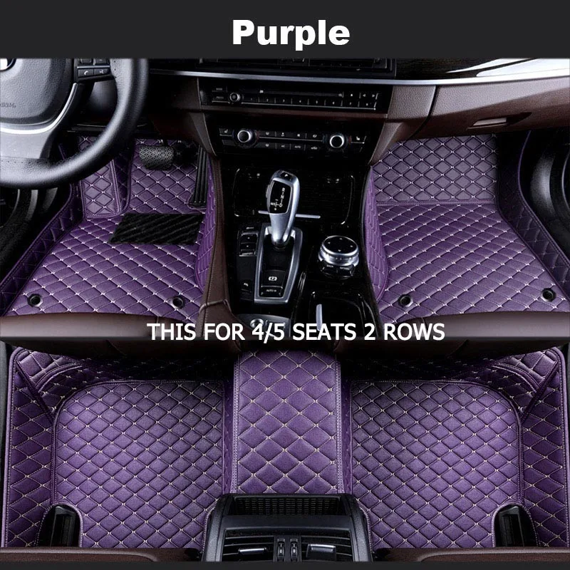 5 seats 2 rows Сделать изготовленный на заказ кожаный автомобильный коврик для Landrover Evoque RANGE ROVER велар(Land ROVER RANGE ROVER Discovery 3/4/5 freelander 2 Discovery Sport коврики для ног - Название цвета: 5 seats 2 rows