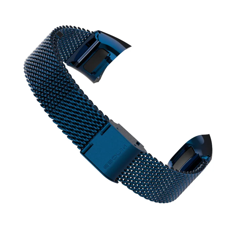 Blue Honor Band 5 ремешок Миланский металлический ремешок браслет для смарт-часов браслеты из нержавеющей стали для huawei Honor 4 5 Замена ремешка - Цвет: Blue