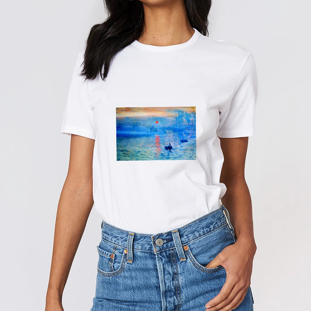 

Harajuku Aesthetic New T-shirts Women 90s Painting Graphic Tshirt Roupas Femininas Tumblr Art Clothes Elegant Lady Clothing