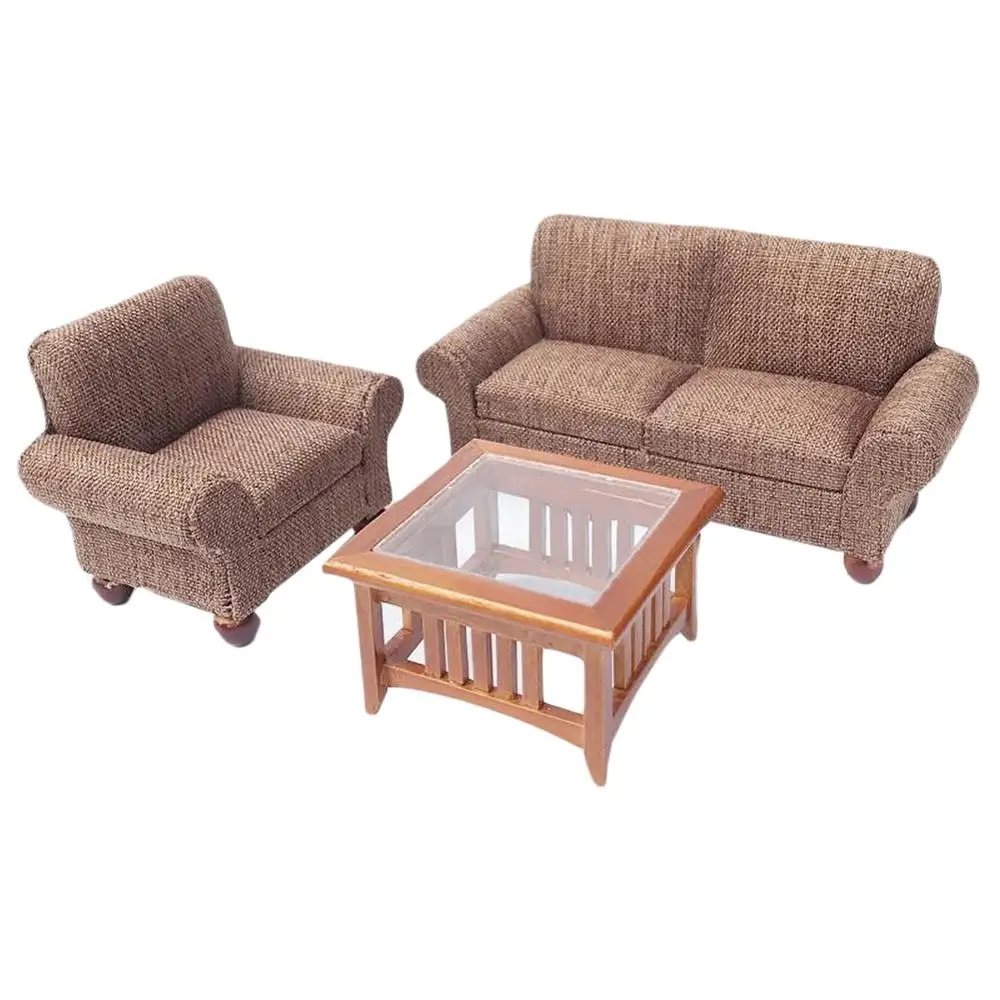 3 шт. мебель для гостиной модель 1/12 набор аксессуаров кукольного домика сделай