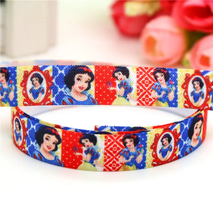 DHK 5/8 ''5 ярдов складывающийся Эластичный FOE принцесса Русалка блеск тролли Печатный головной убор украшение для волос E510 - Цвет: 1