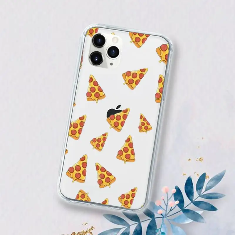 

Chocolate Nutella Printed Pizza French Phone Case Transparent for iPhone 11 12 mini pro XS MAX 8 7 6 6S Plus X 5S SE 2020 XR