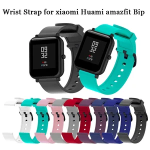 Ремешок силиконовый спортивный сменный для смарт-часов xiaomi Huami amazfit Bip, браслет 20 мм, смарт-Аксессуары