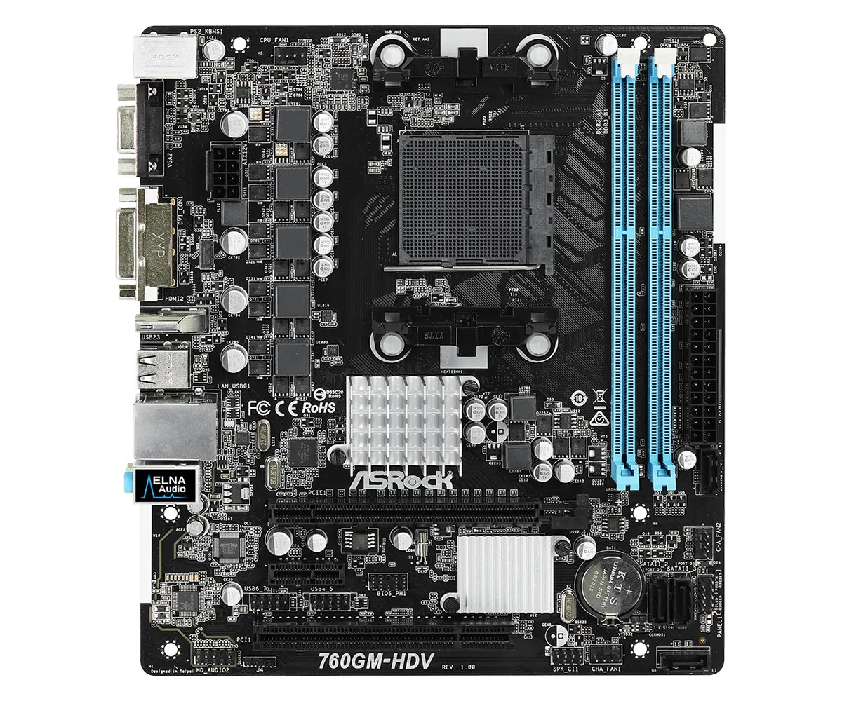Материнская плата ASRock 760GM-HDV | Компьютеры и офис