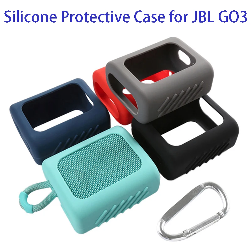 Цветной пыленепроницаемый силиконовый защитный чехол-Обложка с карабином для JBL