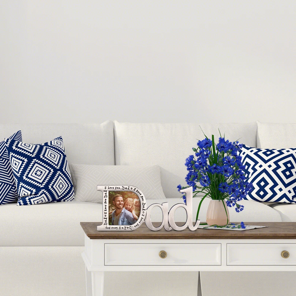 Фоторамка LASODY DAD Серебряное украшение для дома подарок на день отца цинковый